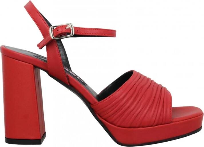 Carel Hoge hiel sandalen , Rood, Dames
