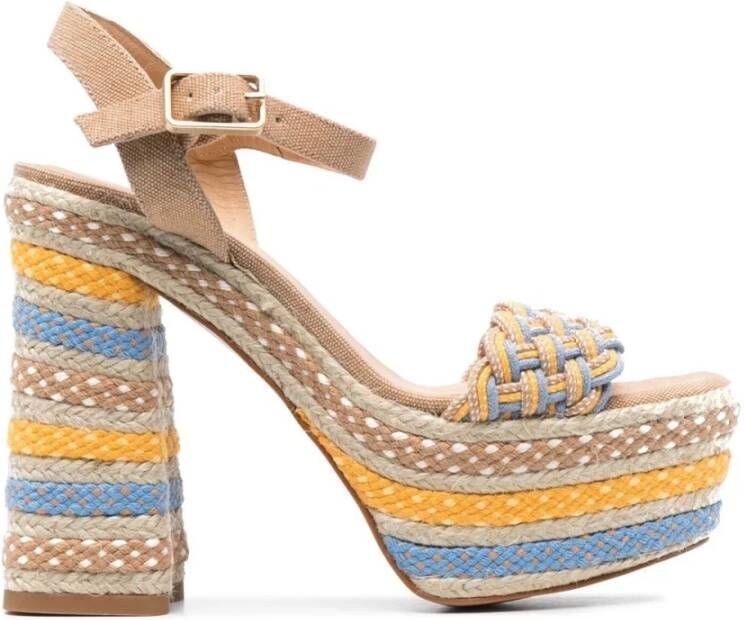 Castañer Hoge hiel sandalen , Oranje, Dames