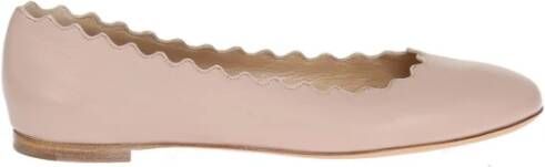 Chloé Lauren lederen balletflats , Beige, Dames