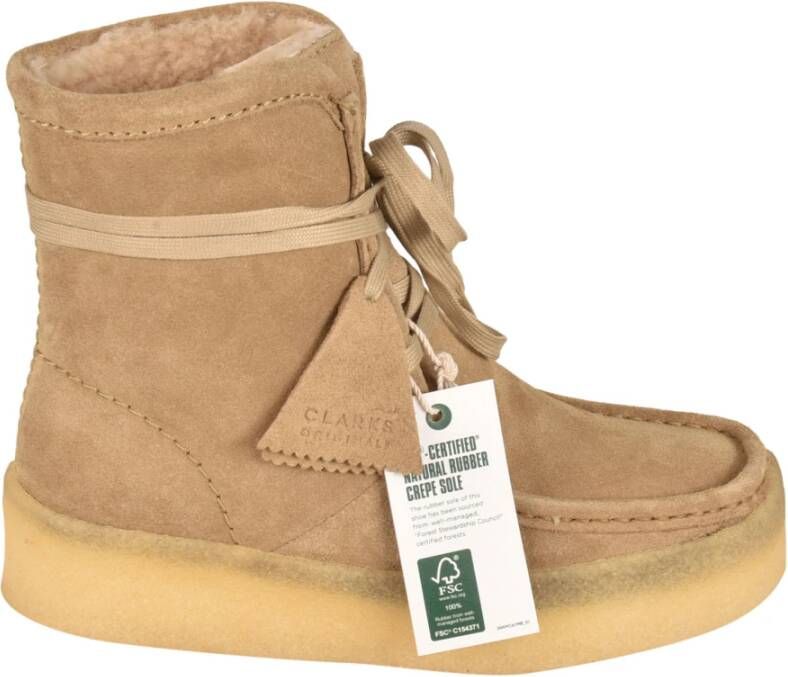 Clarks Winterlaarzen , Beige, Dames
