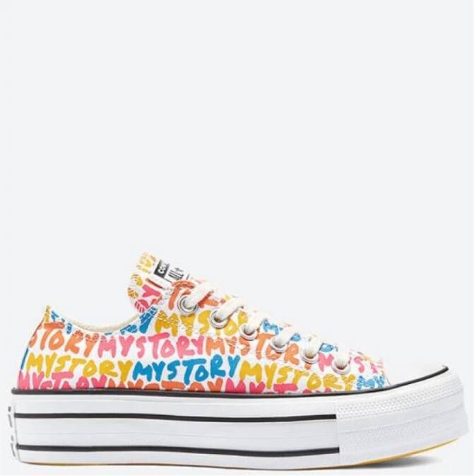 Converse Chuck Taylor All Star Double Stack Lift Ox Ampmy Story Sneakers , Wit, Heren