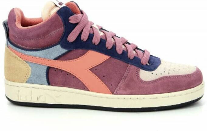 Diadora Roze Hoge Sneaker Magic Basket Demi Icona