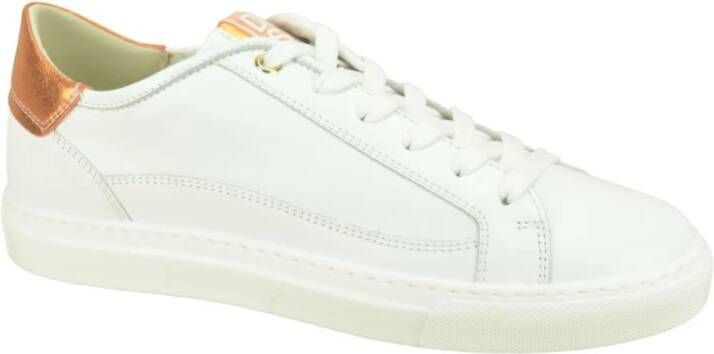 DL Sport Wit + oranje nacre Sneaker N. , Wit, Dames