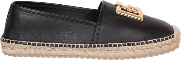 Dolce & Gabbana Logo plaque espadrilles , Zwart, Heren