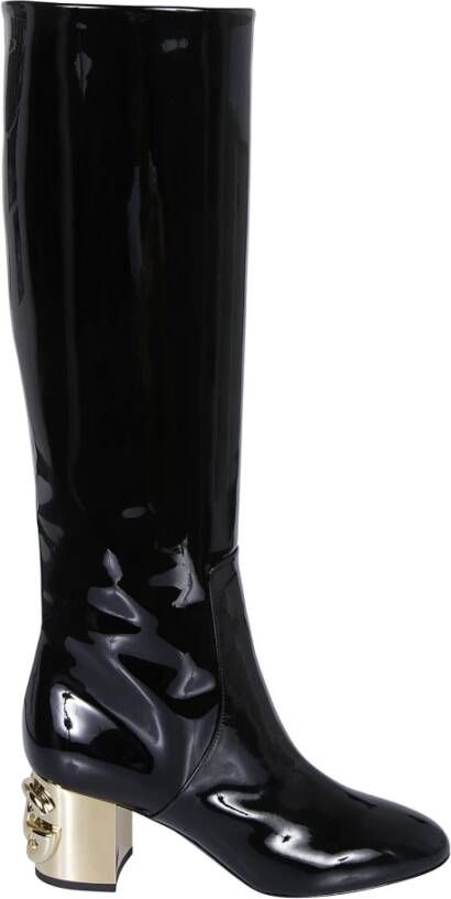 Dolce & Gabbana DG hiel laarzen knielengte , Blauw, Dames