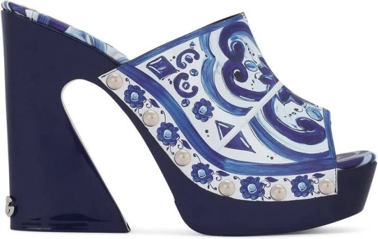 Dolce & Gabbana Verstopt Kalbsleder , Blauw, Dames