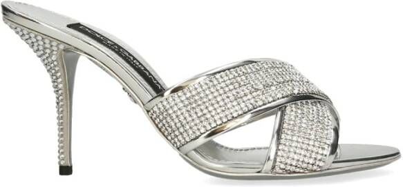 Dolce & Gabbana Platte sandalen , Grijs, Dames