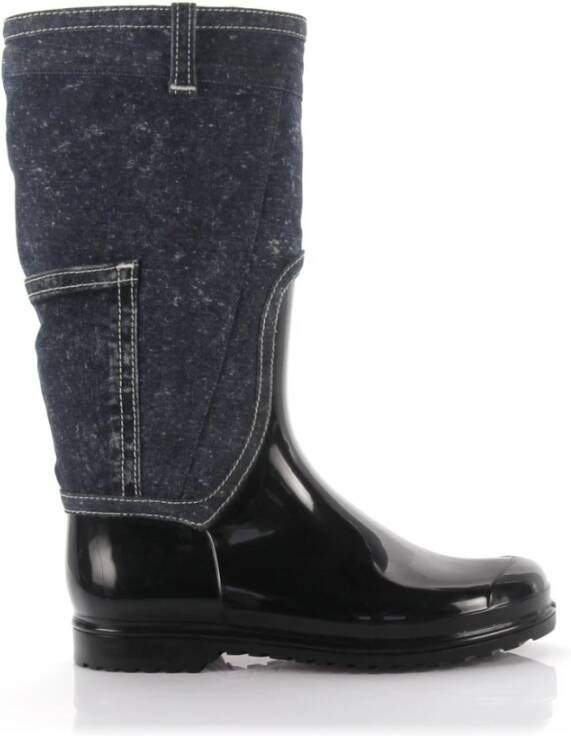 Dolce & Gabbana Hoge Laarzen , Blauw, Dames