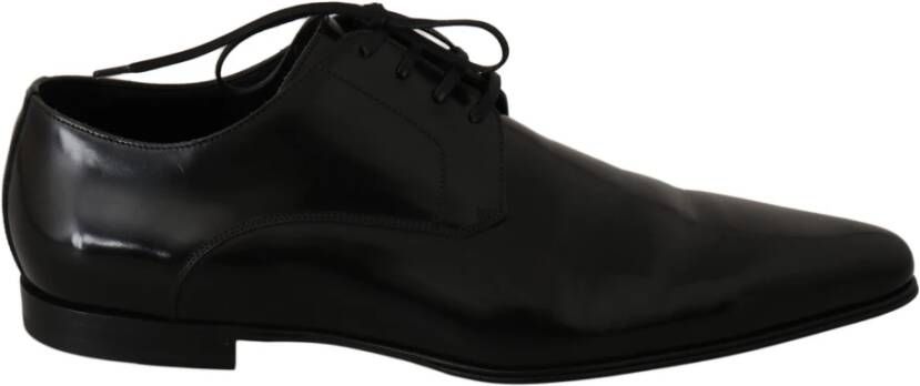 Dolce & Gabbana Lederen derby James Bond schoenen , Zwart, Heren