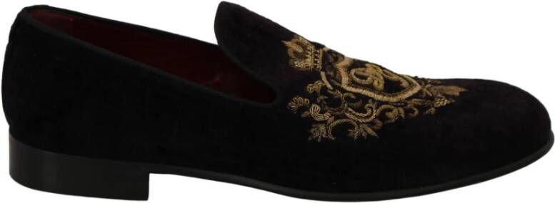 Dolce & Gabbana Suede leer stiletto schoenen , Zwart, Heren