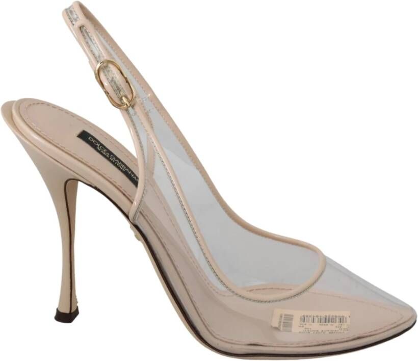 Dolce & Gabbana Hoge hakken Slingback PVC schoenen , Beige, Dames