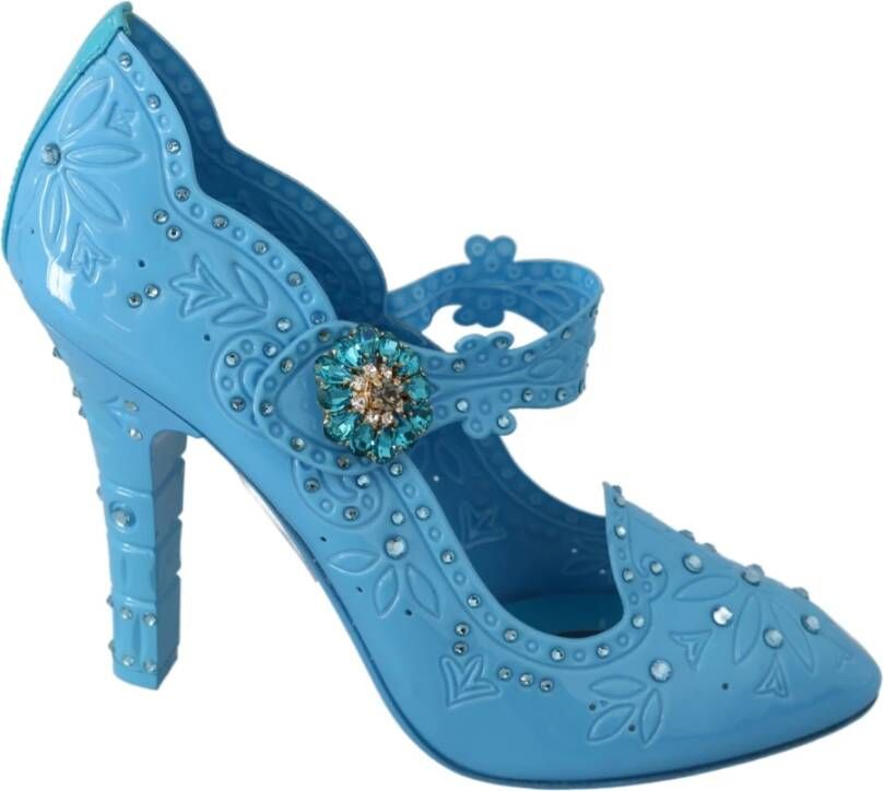 Dolce & Gabbana Cinderella Shoes , Blauw, Dames