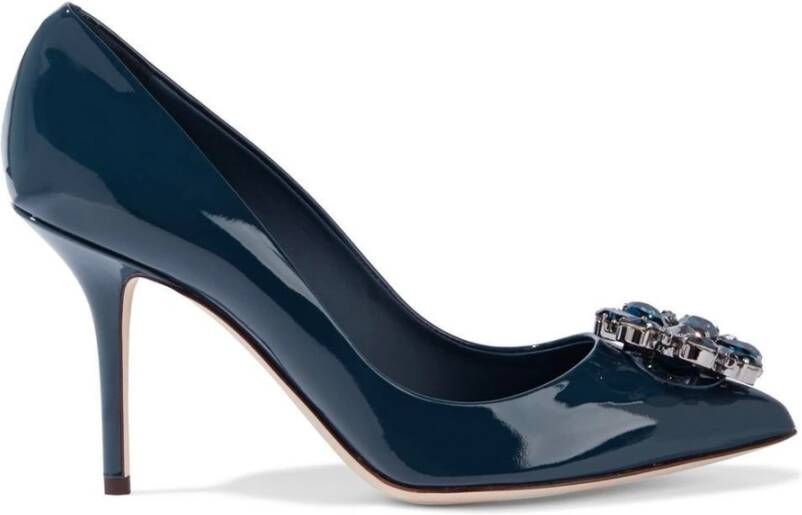 Dolce & Gabbana Crystal Embellished Pumps , Blauw, Dames