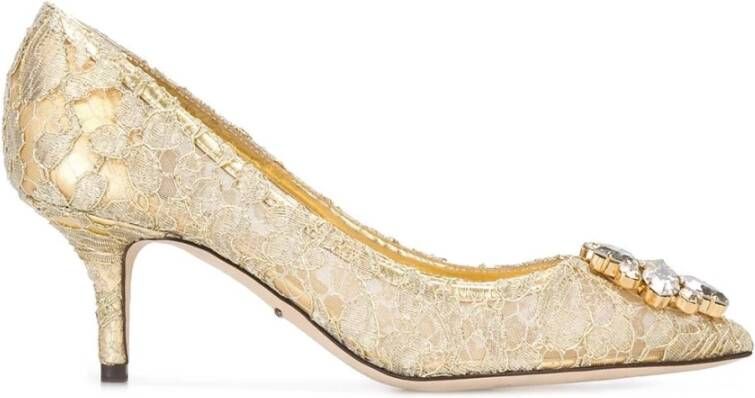 Dolce Gabbana With Heel Golden , Geel, Dames