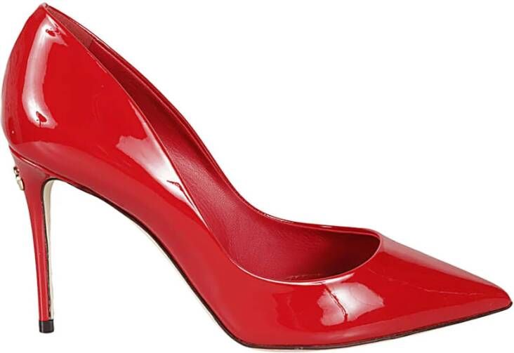 Dolce Gabbana With Heel Coral Red , Rood, Dames