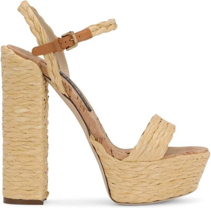 Dolce & Gabbana High Heel Sandals , Beige, Dames