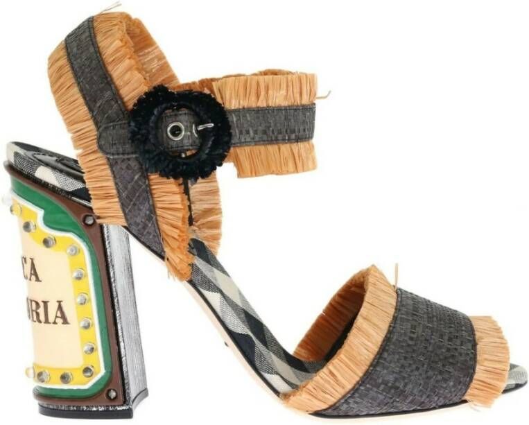 Dolce & Gabbana LED verlichting Antica Trattoria sandalen , Grijs, Dames