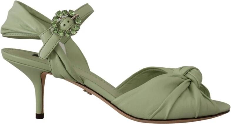 Dolce & Gabbana Hoge hiel sandalen , Groen, Dames
