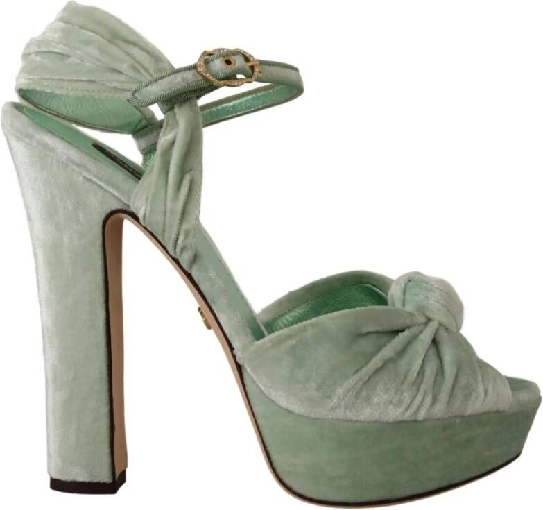 Dolce & Gabbana Hoge hiel sandalen , Groen, Dames