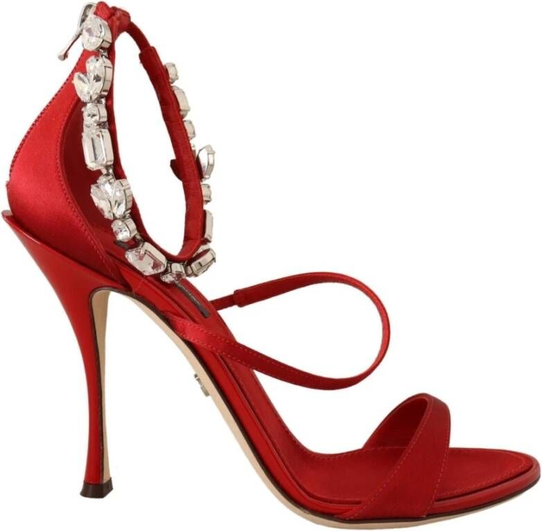 Dolce & Gabbana Hoge hiel sandalen , Rood, Dames