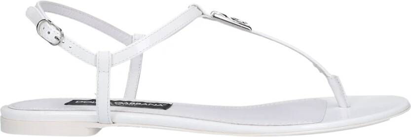 Dolce & Gabbana Sandalen Infradito 05 Kalbsleder , Wit, Dames