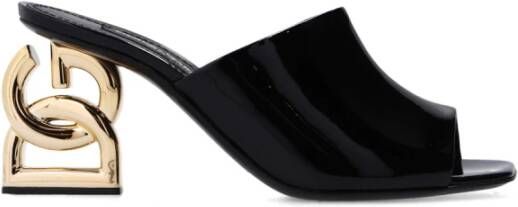 Dolce & Gabbana Patent leather mules with DG Pop heel