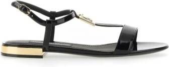 Dolce & Gabbana ‘Bianca’ glossy sandals , Zwart, Dames