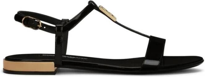 Dolce & Gabbana Flat Sandals , Zwart, Dames