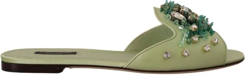 Dolce & Gabbana Slippers Groen Dames