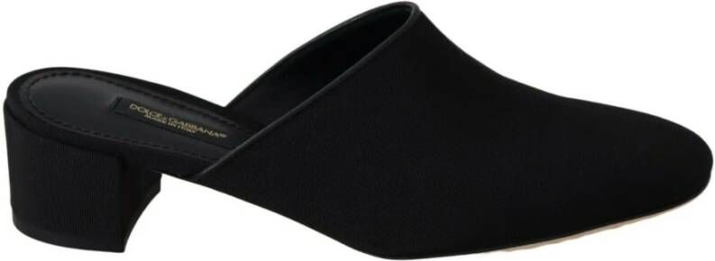 Dolce & Gabbana Grosgrain Slides Sandals , Zwart, Dames