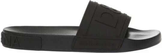 Dolce & Gabbana Ciabatta glijbanen , Zwart, Heren
