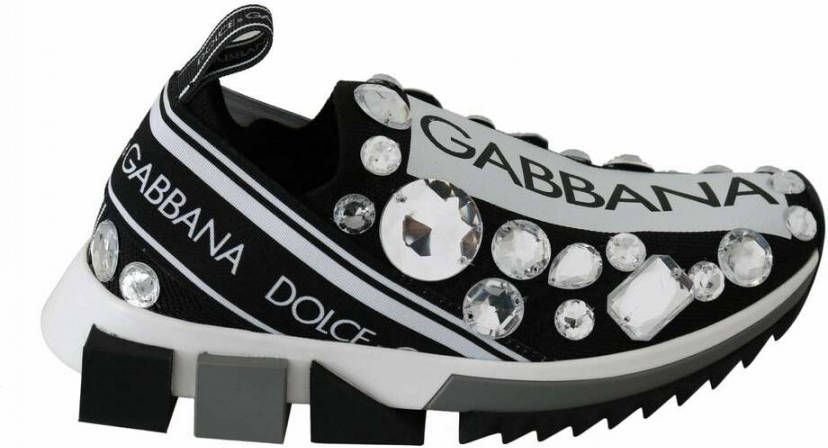 Dolce & Gabbana Crystal Sneakers , Zwart, Dames