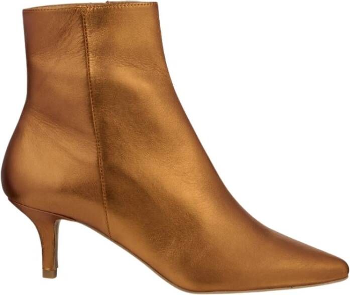 Dwrs Lugo Enkellaars Metallic | Orange , Oranje, Dames