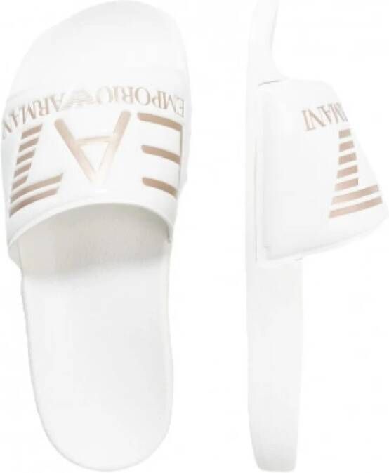 Emporio Armani EA7 Seaworld Slippers Dames White/Gold Dames