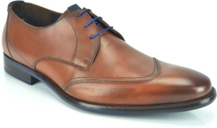 Floris van Bommel Schoenen schuine naad , Bruin, Heren