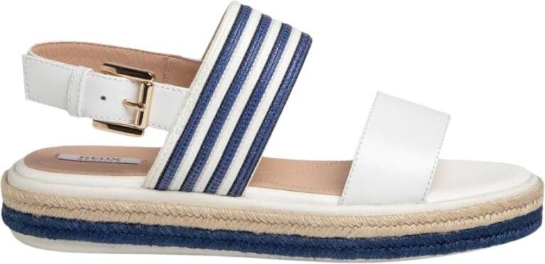 Geox white blue casual open sandals , Wit, Dames