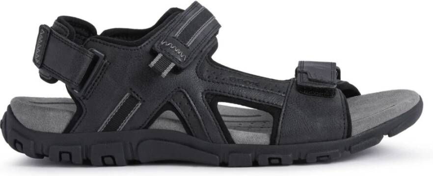 Geox uomo sandal strada , Zwart, Heren