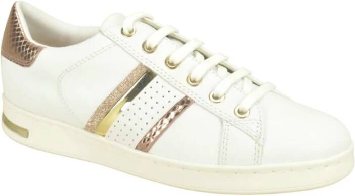 Geox Wit Sneaker N.+ rose strepen , Wit, Dames
