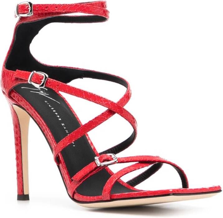 giuseppe zanotti Hoge hiel sandalen , Rood, Dames
