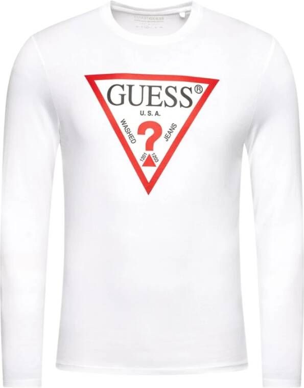 Guess T Shirt Lange Mouw CN LS ORIGINAL LOGO TEE