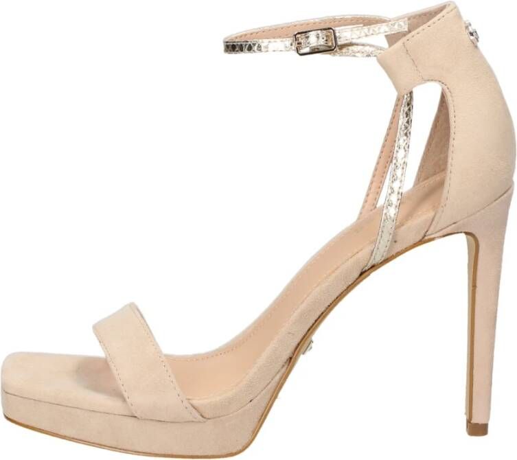 Guess Sandalen met hoge hakken , Beige, Dames