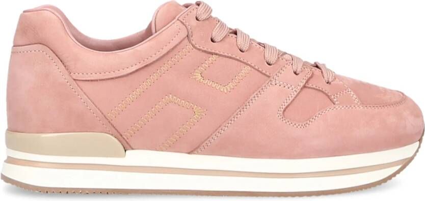 Hogan Sneaker Low H222 Veloursleder , Beige, Dames