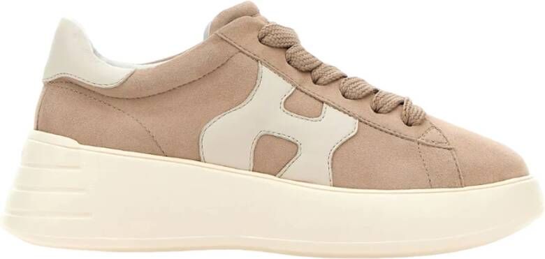 Hogan platte schoenen , Bruin, Dames