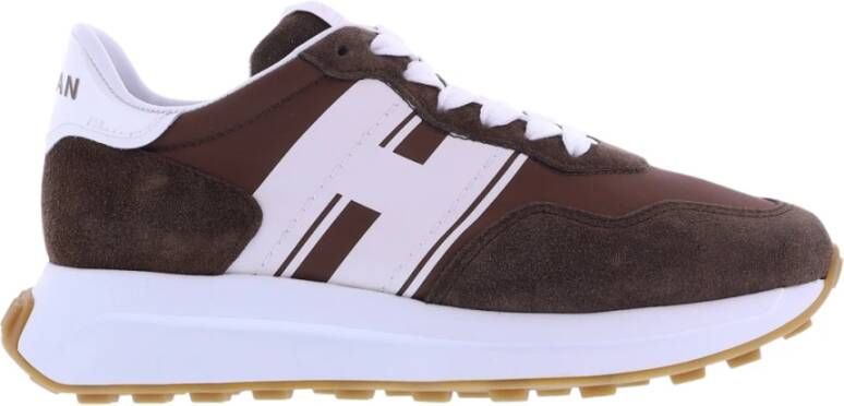 Hogan H641 Allacciato H Sneakers , Bruin, Dames