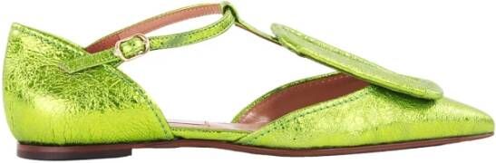 L'Autre Chose Platte sandalen , Groen, Dames