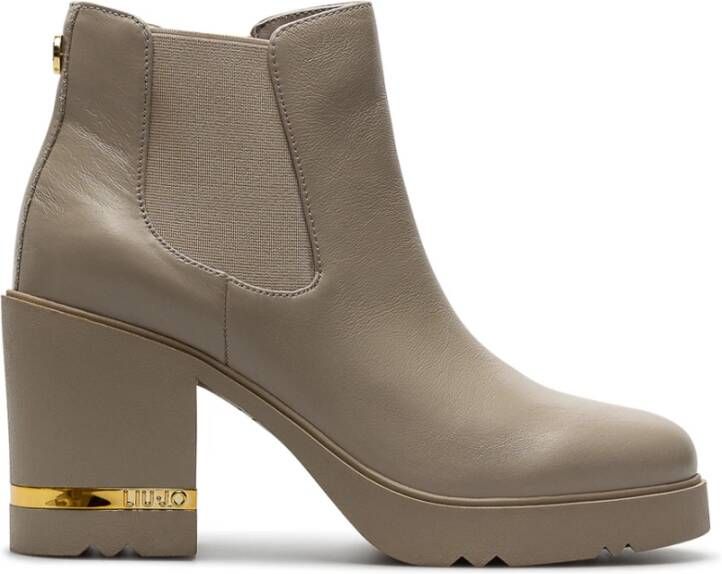 Liu Jo Enkele laarzen met comfortabele hiel , Beige, Dames