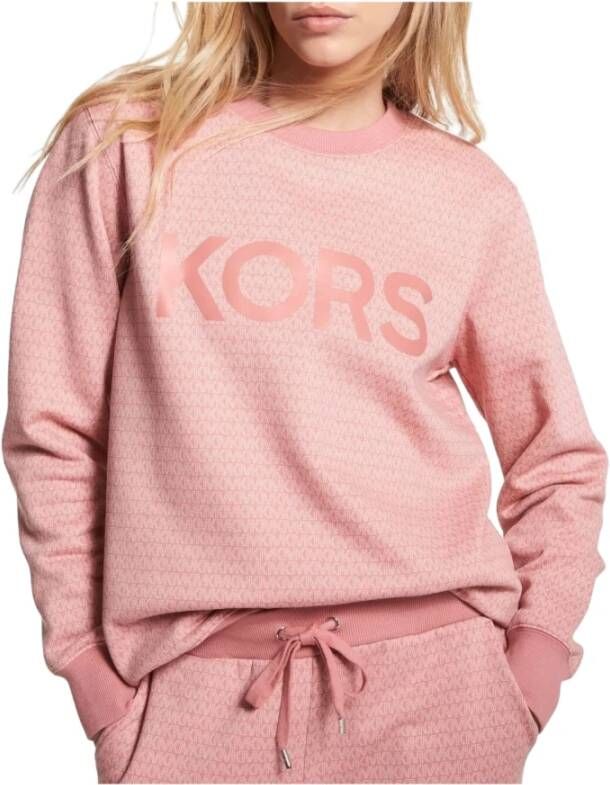 Michael Kors 9829 Logo print tonale trui , Roze, Dames
