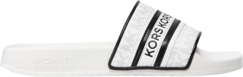 Michael Kors Gilmore Slide , Wit, Dames