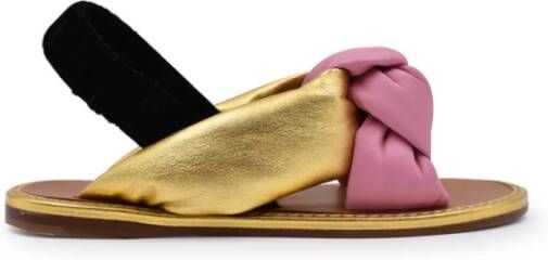 Miu Platte sandalen , Geel, Dames