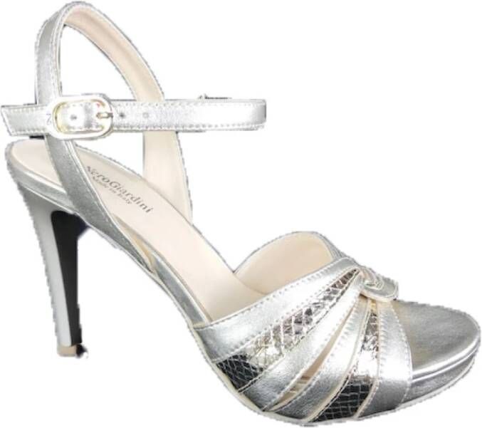 Nerogiardini Sandalen met hoge hakken , Grijs, Dames